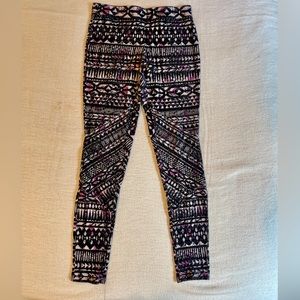 aztec print stretch leggings